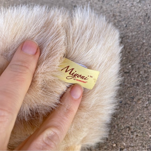 MYONI AURORA Plush Stuffed Animal Bunny Rabbit Tan Fuzzy - Picture 8 of 8